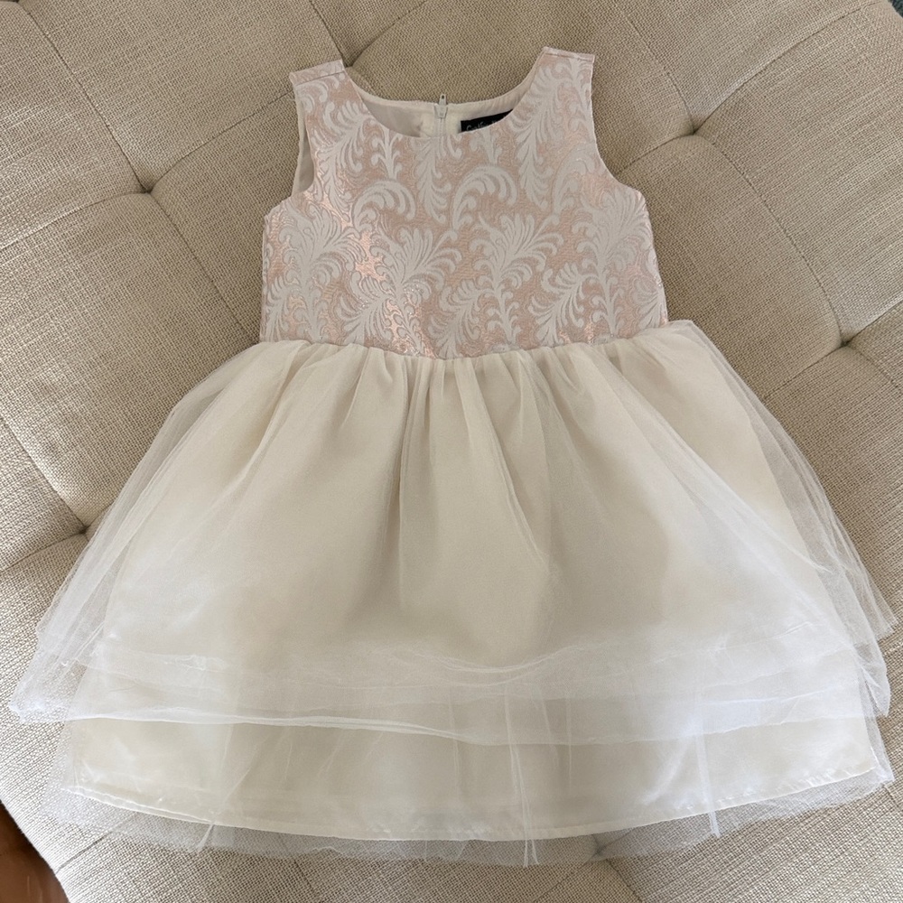 Cynthia Rowley Pink Brocade & Ivory Tulle Party Dress